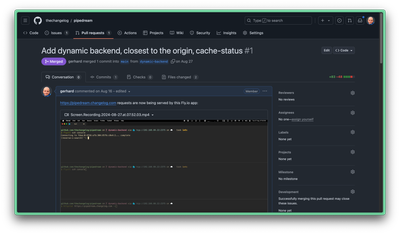 Dynamic backend, cache-status